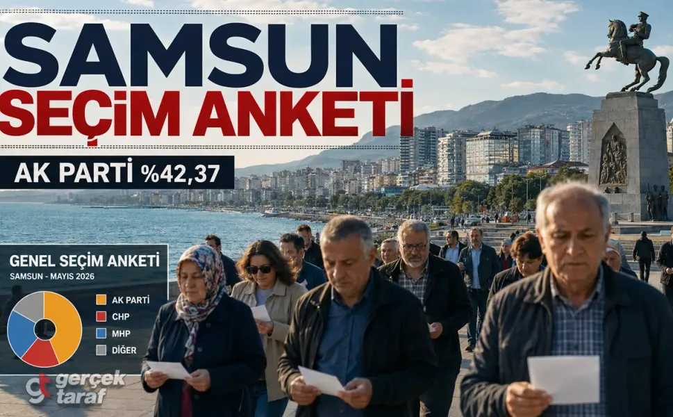 Samsun anketinde AK Parti ve CHP arasındaki fark