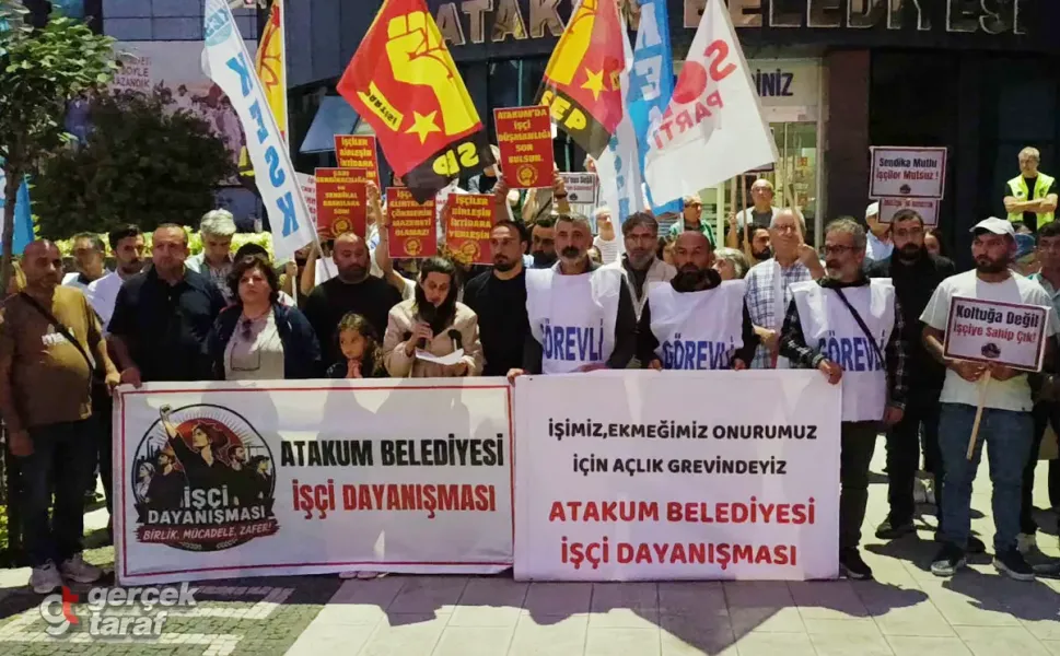 Atakum Belediyesi işçilerinden açlık grevinde kararlılık