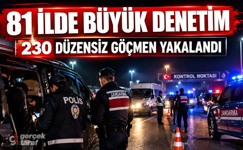 81 ilde düzensiz göç denetimi: 230 göçmen yakalandı