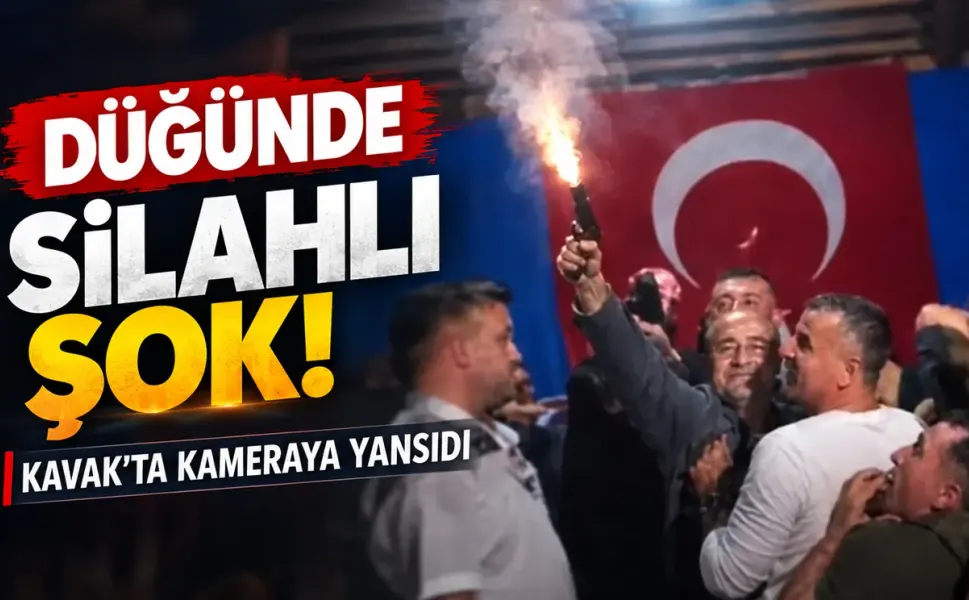 Samsun Kavak’ta düğünde silahını çıkarıp havaya ateş açtı