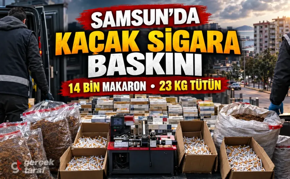 Samsun’da apartman dairesinden kaçak sigara çıktı