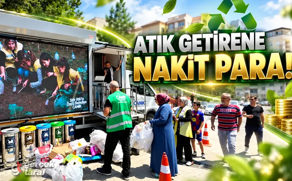 Samsun'da Atığını Getirene Para! ATM'den Çekilebiliyor