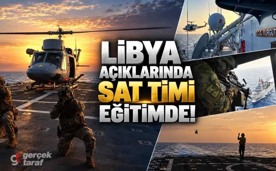 Libya Açıklarında Türk Fırkateyninden Dikkat Çeken Eğitim! SAT Timi de Katıldı