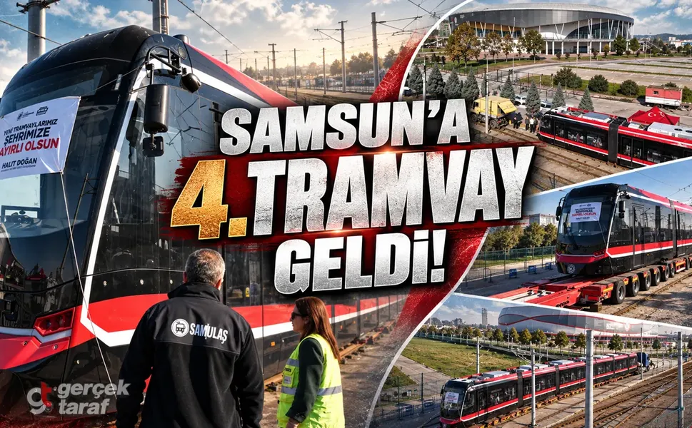 Samsun'da tramvay filosu büyüyor! Dördüncü araç geldi, geriye 8 kaldı
