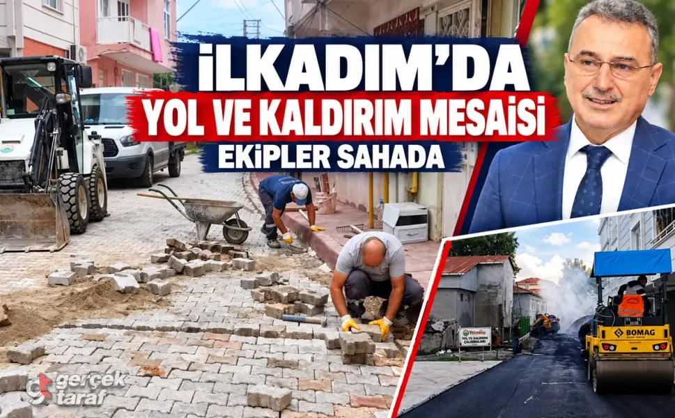 İlkadım’da bozuk kaldırım ve yollar için ekipler sahada
