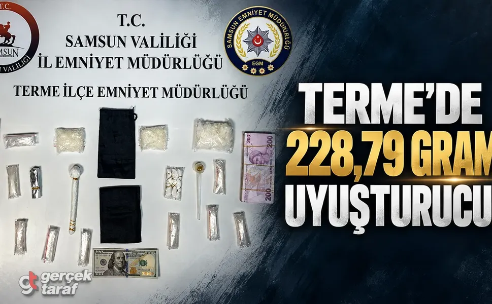 Samsun Terme'de uyuşturucu operasyonu! Evlerden para ve madde çıktı