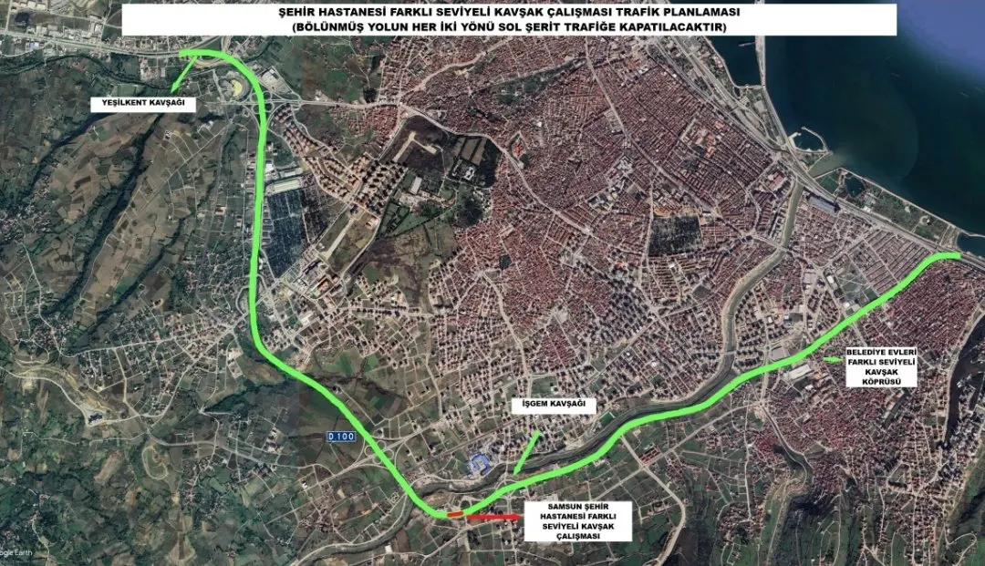 Samsun Kapalı Yollar