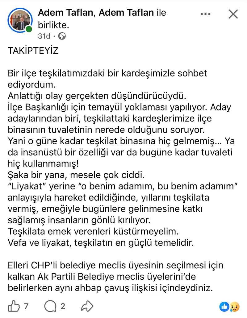 Adem Taflan Sosyal Medya