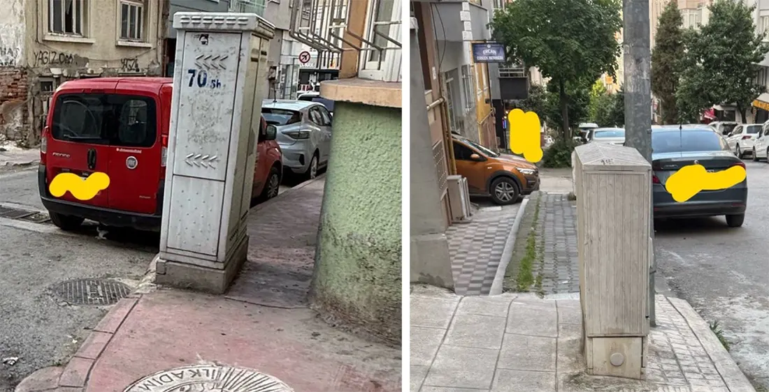 Ilkadım Telekom Kutuları Kaldırım