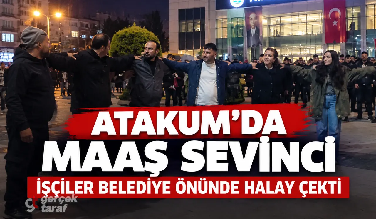 Samsun Atakum’da Maaş Sevinci, İşçiler Türkülerle Halay Çekti