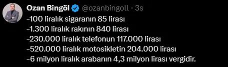 Ozan Bingöl Vergi Paylaşımı