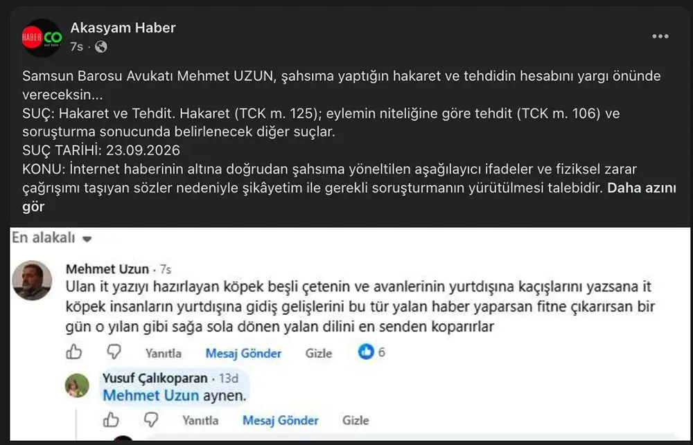 Tehdit Mehmet Uzun