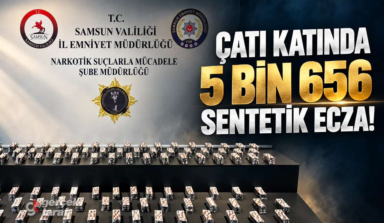 Samsun İlkadım'da çatı katına narkotik operasyonu!