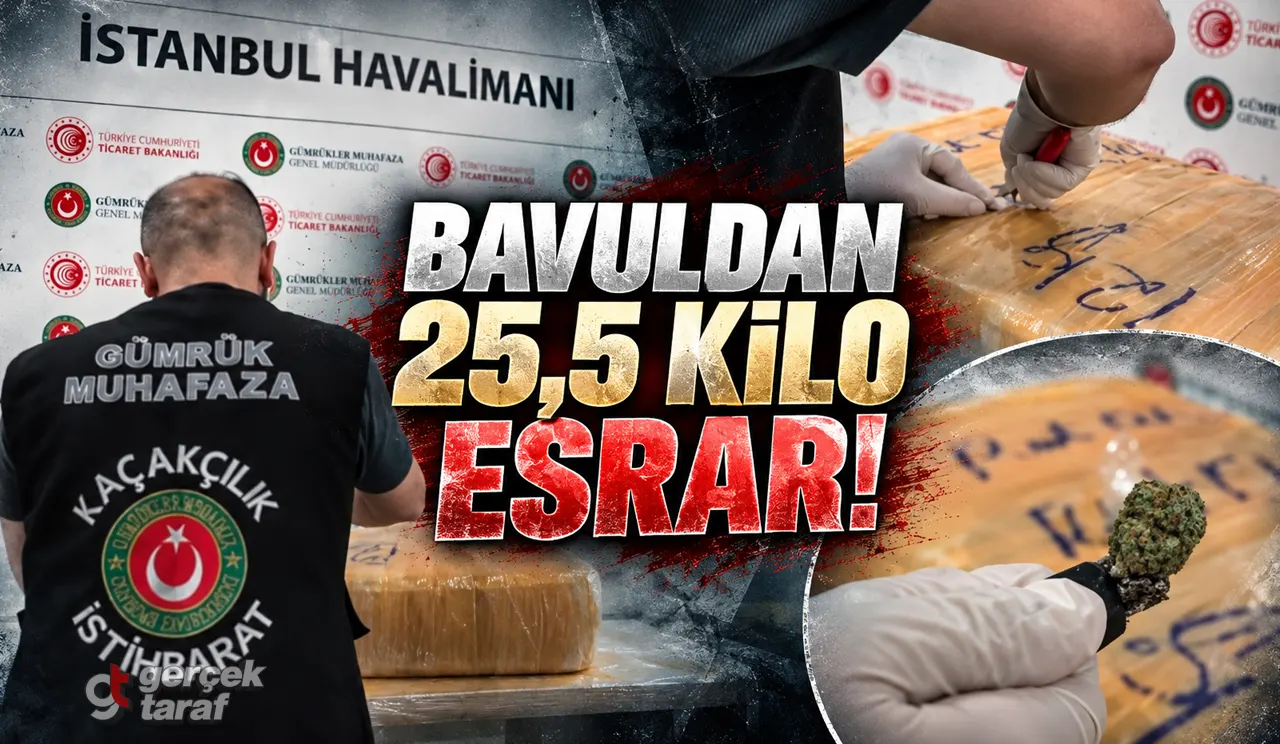 İstanbul'da Bavuldan 25,5 Kilo Esrar Çıktı! Alıcısı da Yakalandı