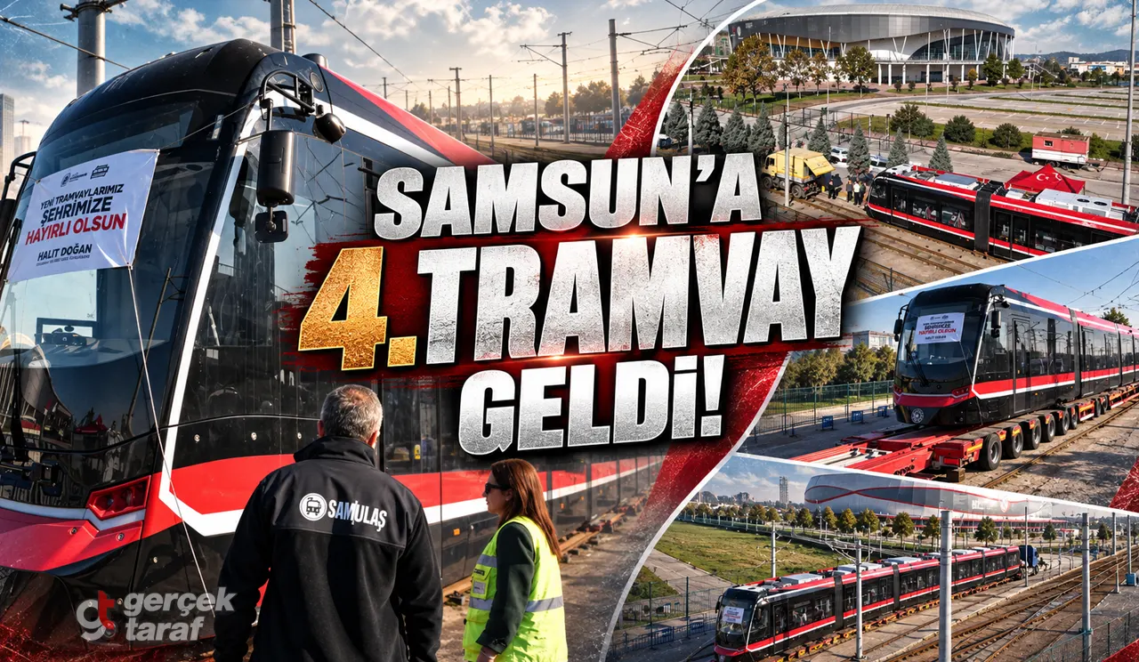 Samsun'da tramvay filosu büyüyor! Dördüncü araç geldi, geriye 8 kaldı