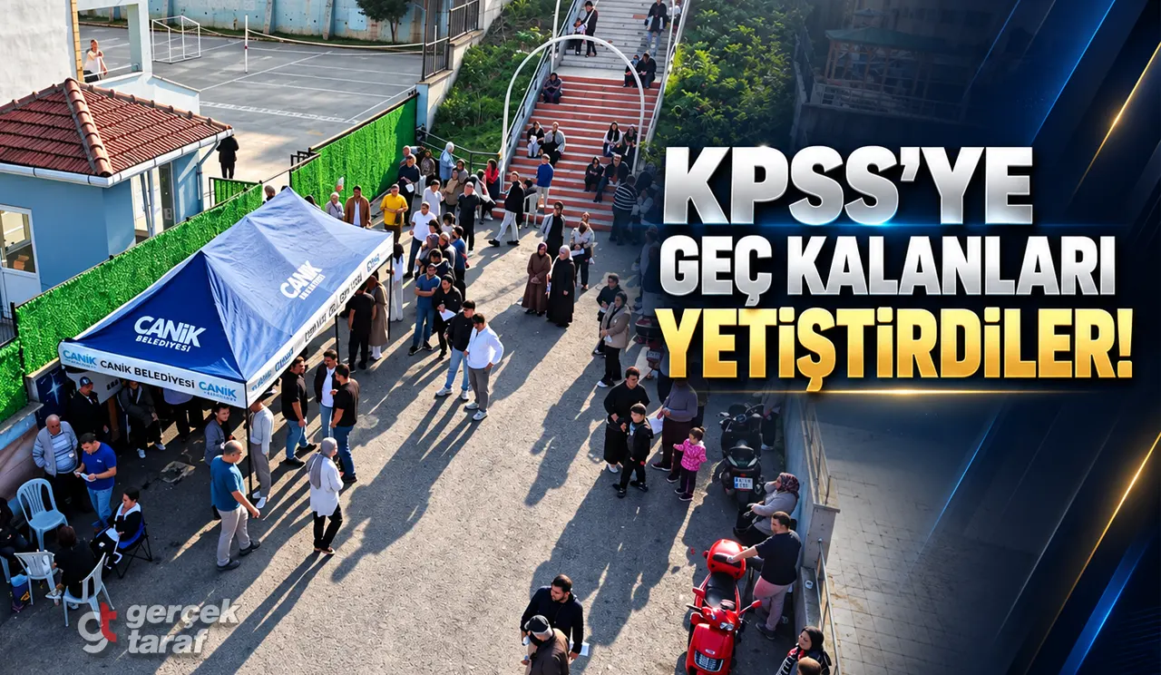 Samsun'da KPSS'ye Geç Kalan Adaylar Okula Yetiştirildi!