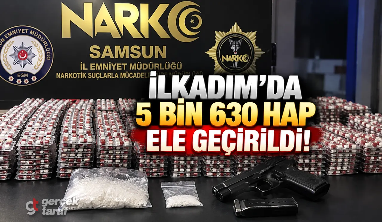 Samsun'da 5 Bin 630 Uyuşturucu Hap Ele Geçirildi! 3 Kişi Yakalandı