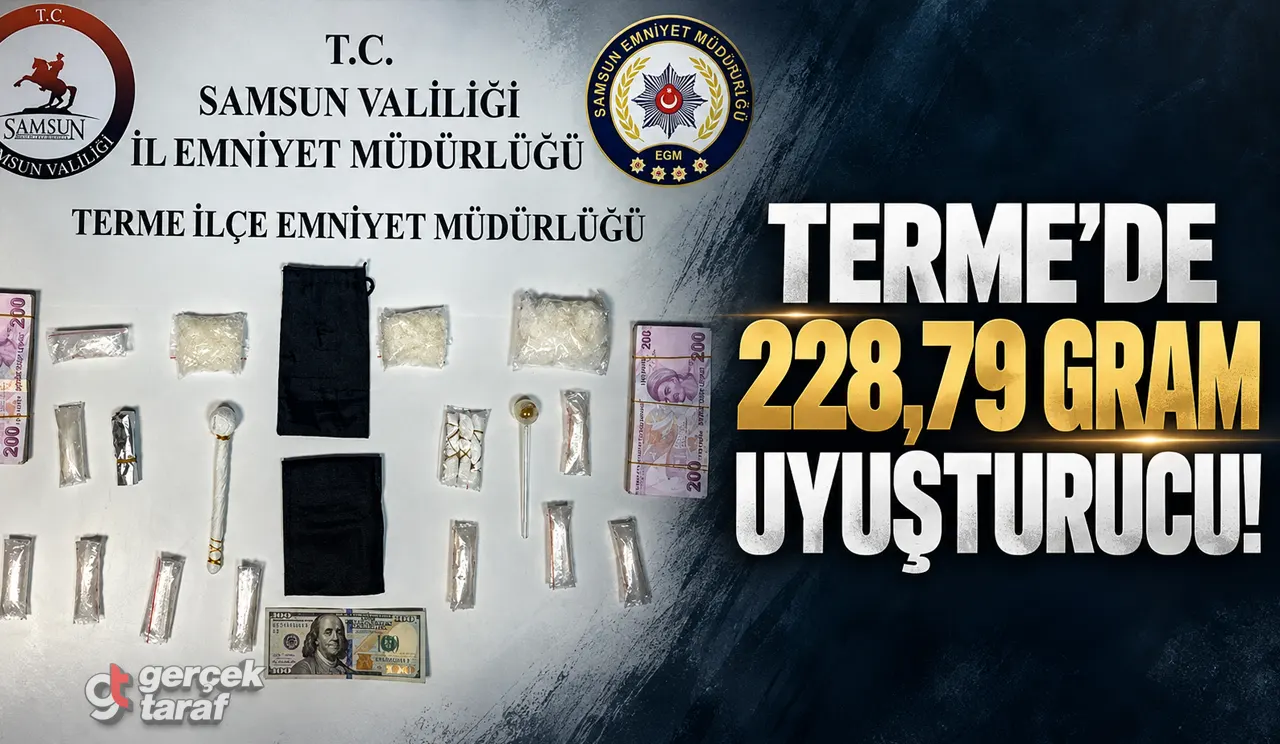 Samsun Terme'de uyuşturucu operasyonu! Evlerden para ve madde çıktı